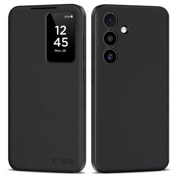 Flipové puzdro Tech-Protect Smart Wallet pre Samsung Galaxy S25 Plus - čierne