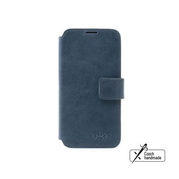 Kožené puzdro typu kniha FIXED ProFit pre Samsung Galaxy A56 5G, modré
