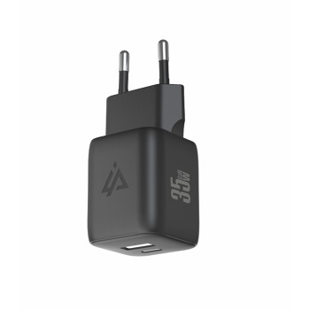 iPEAX GaN 35W KÁBLOVÁ NABÍJAČKA (USB-C + USB-A) ČIERNA