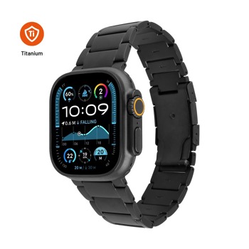 Titánový remienok FIXED pre Apple Watch 44/45/46/49 mm, čierny