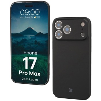 Kryt Bizon Case Lupka pre iPhone 17 Pro Max - čierne
