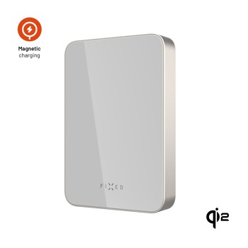 Powerbanka FIXED MagZen 10 Crystal s bezdrôtovým nabíjaním so štandardom Qi2 a podporou MagSafe, 10 000 mAh, titánová