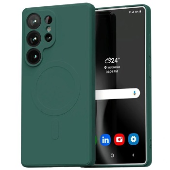 Kryt Mercury MagSafe Semi-Silicone pre Samsung Galaxy S25 Ultra - zelený