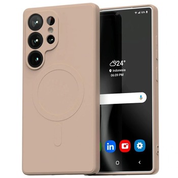 Kryt Mercury MagSafe Semi-Silicone pre Samsung Galaxy S25 Ultra - Ružový