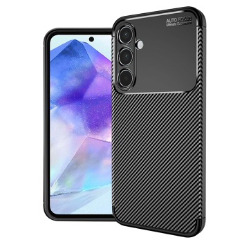 Kryt Techsuit CarbonFiber pre Samsung Galaxy A55 5G - Black