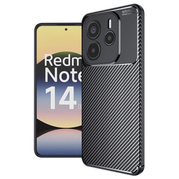 Kryt Techsuit CarbonFiber pre Xiaomi Redmi Note 14 5G - Black