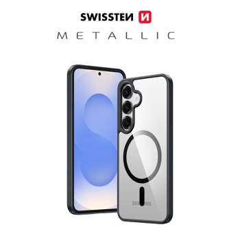 SWISSTEN CLEAR JELLY MagStick METALLIC pre SAMSUNG GALAXY S26 5G BLACK 