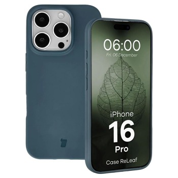 Kryt Bizon ReLeaf pre iPhone 16 Pro - tmavomodrý