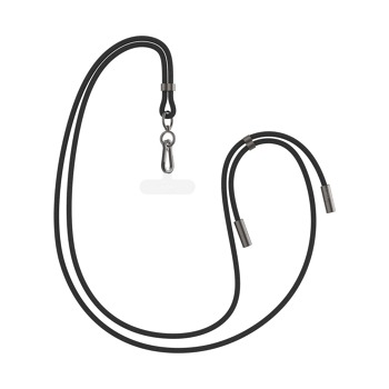 Opletený kábel FIXED Neck Cable pre telefóny so zadným krytom s konektormi USB-C/USB-C, 1,6 m, PD 60 W, 480 Mb/s, čierny