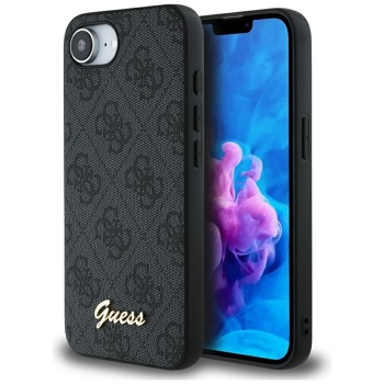 Guess - Tvrdé puzdro s logom 4G Script (GUHMPSE4HG4SHK) - iPhone 17e - čierne