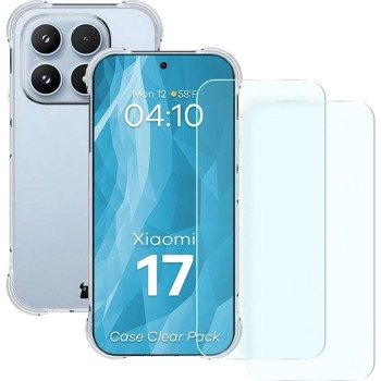Kryt Bizon Case Clear + 2x tvrdené sklo pre Xiaomi 17
