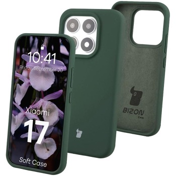 Kryt Bizon Soft Case pre Xiaomi 17 - Dark Green