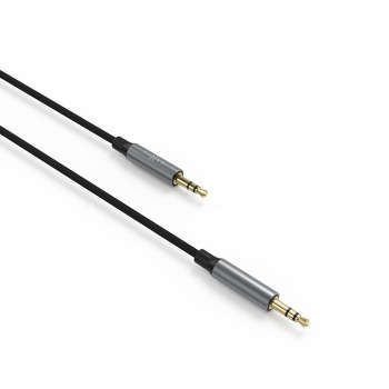Audio kábel FIXED Link 3,5 mm jack na 3,5 mm jack, 1,5 m, vesmírne sivý