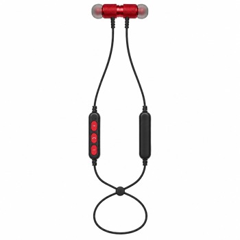 Bezdrôtové kovové slúchadlá MS-F3 červené | Bluetooth 5.0