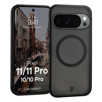 Kryt Bizon Case MatteO Magnetic pre Google Pixel 11 Pro - Dymovo čierny