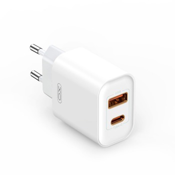 Sieťová nabíjačka XO CE12 PD QC 3.0 20 W 1x USB-A 1x USB-C – biela