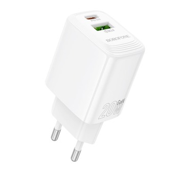 Sieťová nabíjačka Borofone BN27 Fuente 20 W USB-C + USB-A – biela