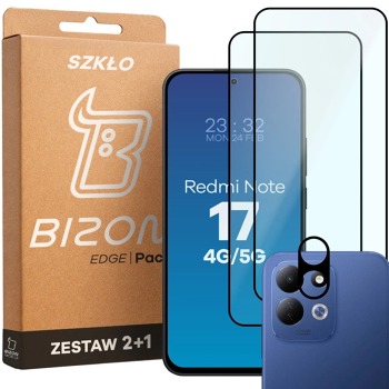 Tvrdené sklo Bizon Glass Pack 2 ks pre Xiaomi Redmi Note 17 5G – čierne