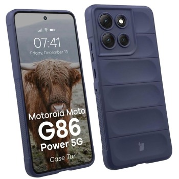 Puzdro Bizon Case Tur pre Motorola Moto G86 Power 5G – tmavomodré